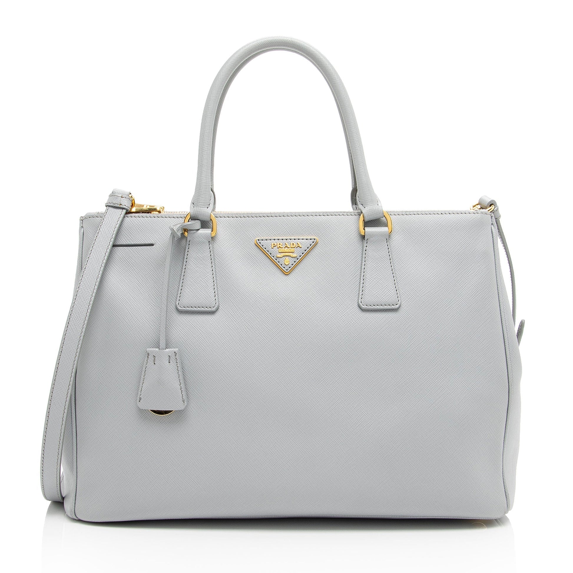Prada Lux Double Tote Shf Aob7U3 Saffiano Medium Zip Tote Bag