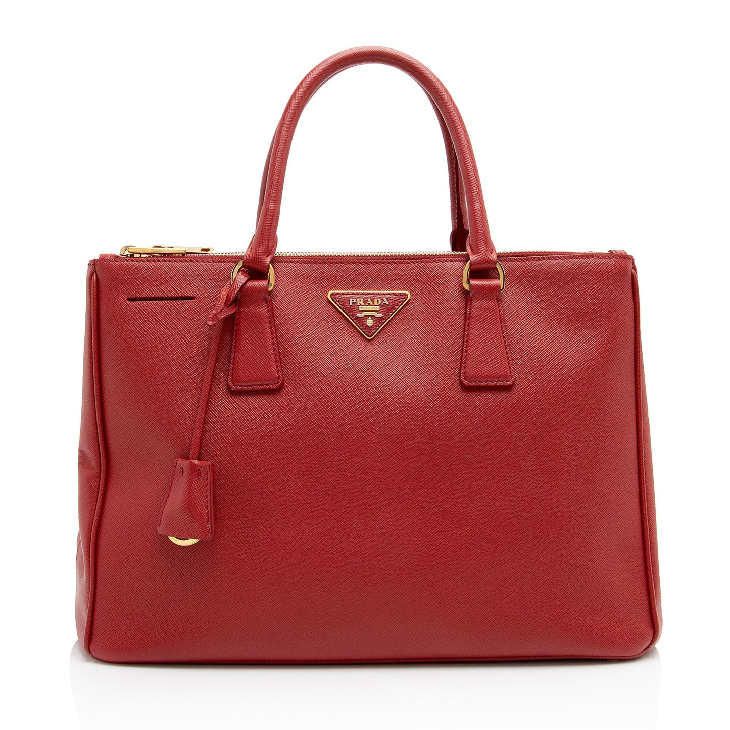 Prada Lux Double Tote Shf 58Tlpt Saffiano Medium Zip Tote Bag