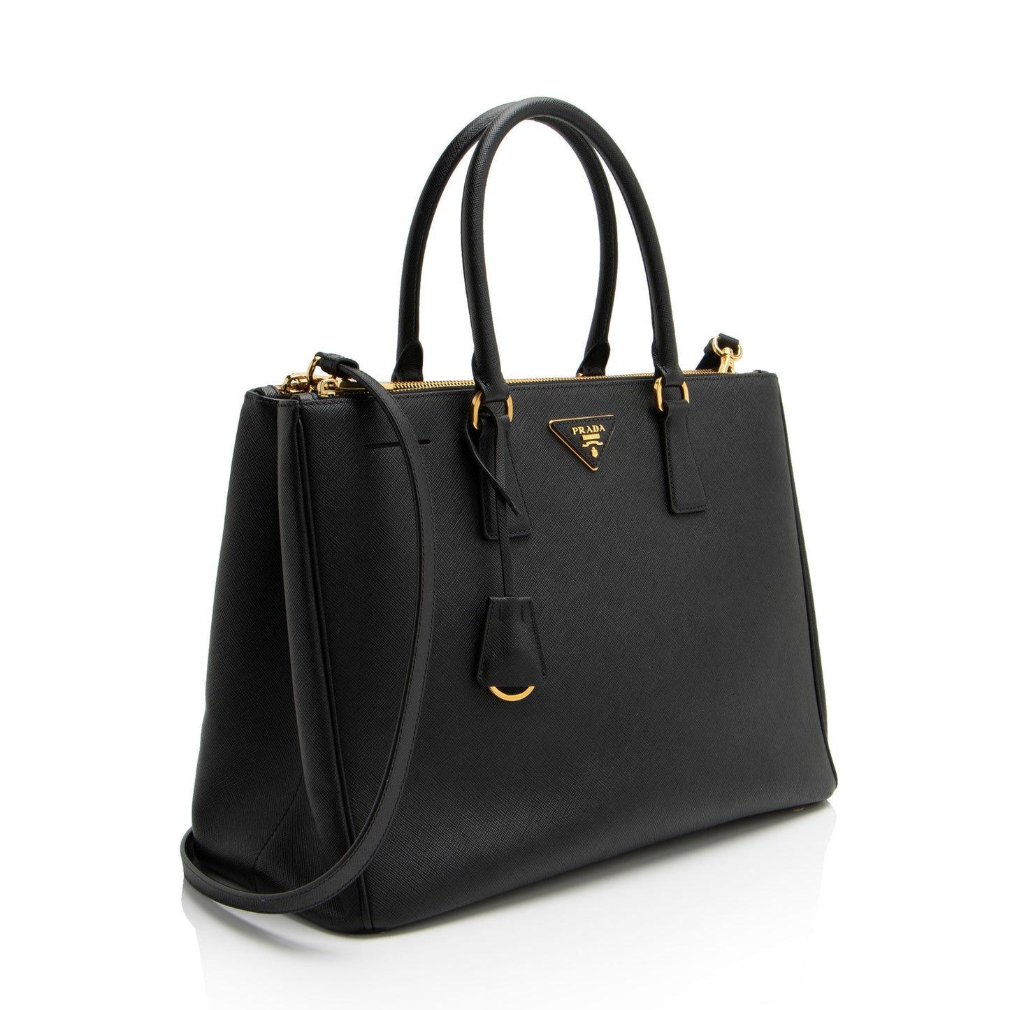 Prada Lux Double Tote Shf Bt2Ixs Saffiano Medium Zip Tote Bag