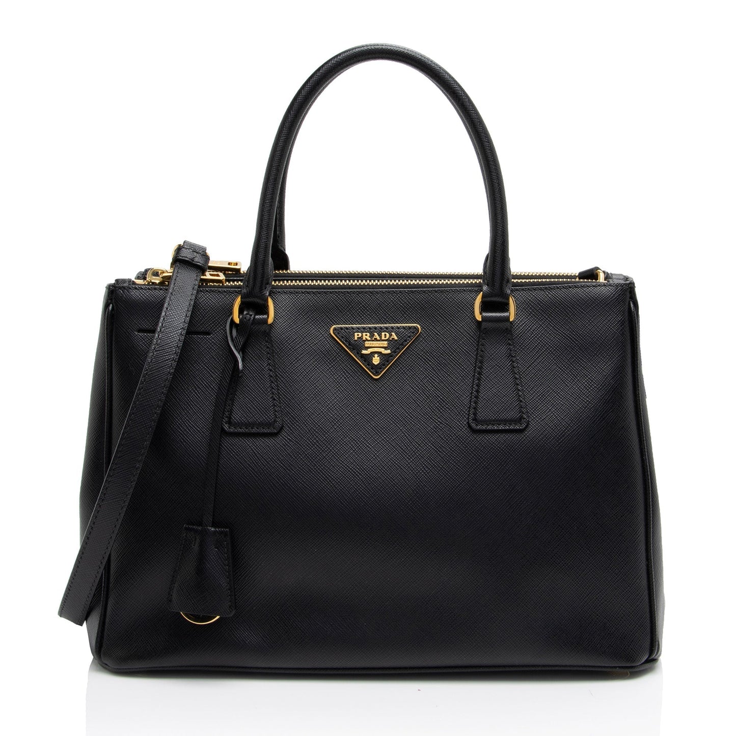 Prada Lux Double Tote Shf Lqv9Hg Saffiano Small Zip Tote Bag