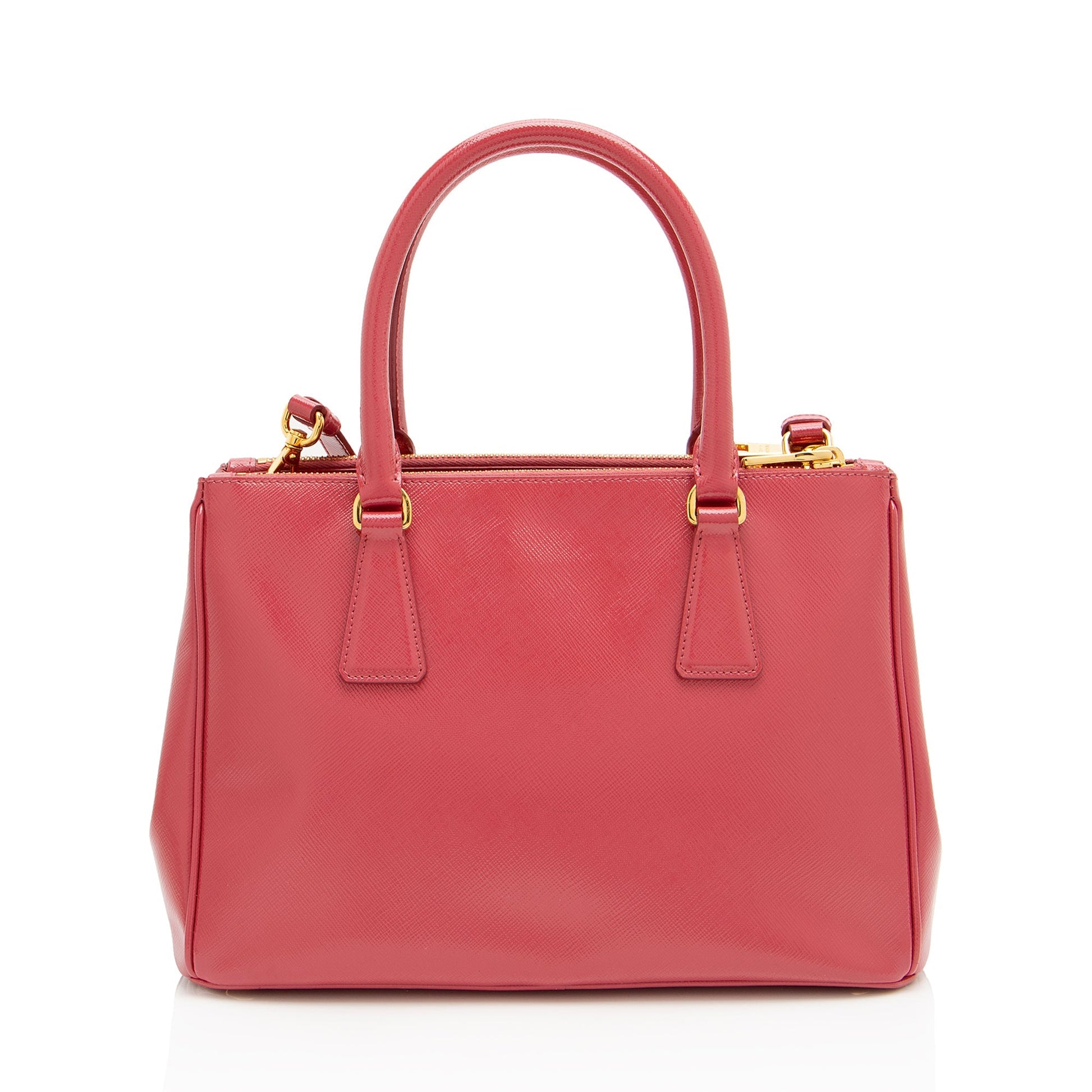 Prada Lux Double Tote Shf Fz8Big Saffiano Small Zip Tote Bag