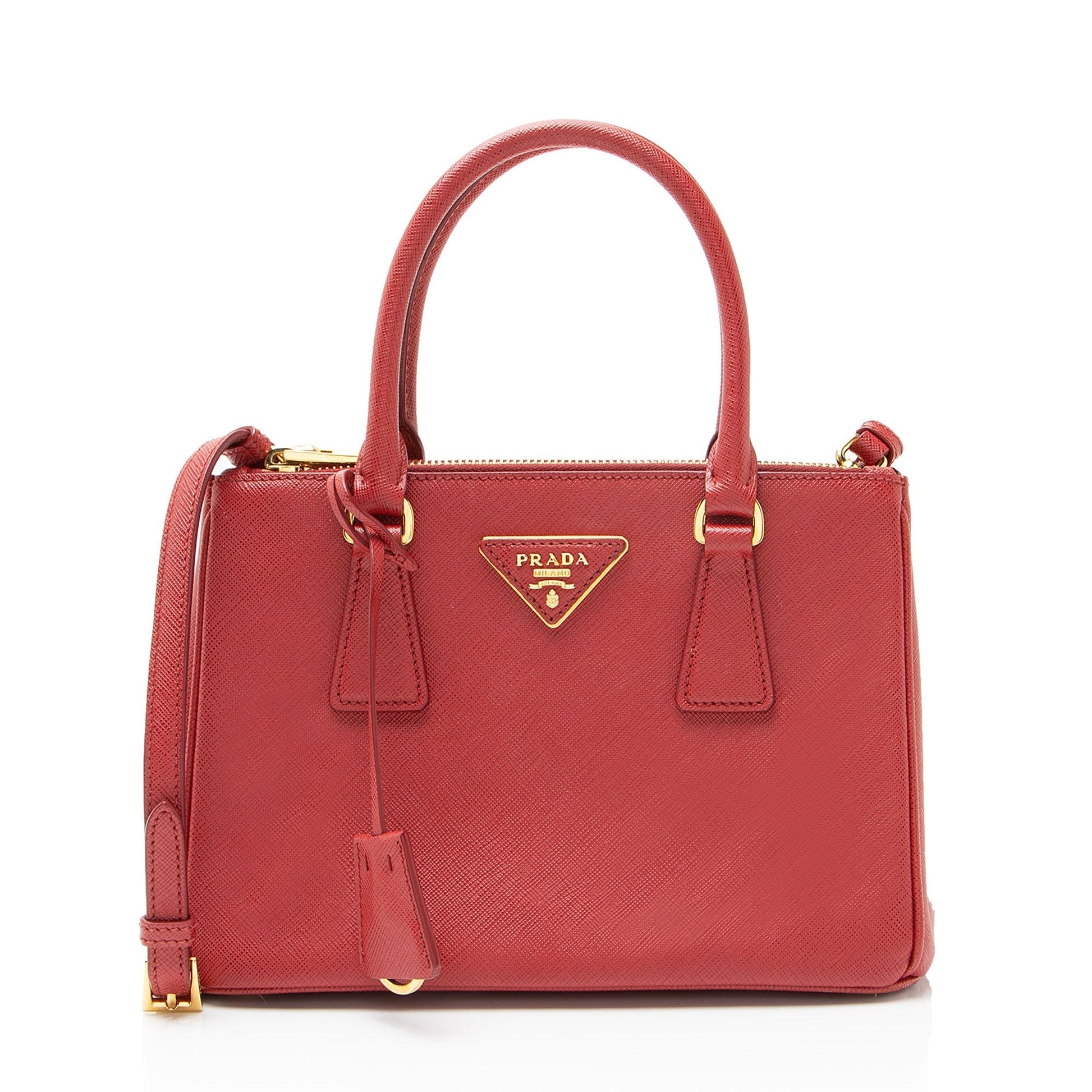 Prada Lux Double Tote Saffiano Small Zip Tote Bag Zip Small Tote