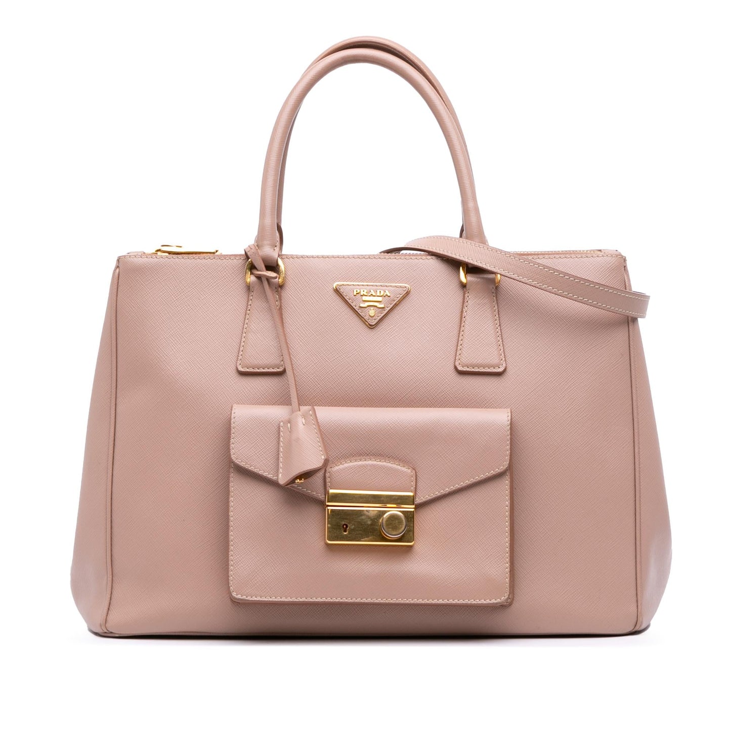 Prada Lux Galleria Double Front Pocket Satchel Saffiano Zip Satchel Bag Pocket Satchel 3