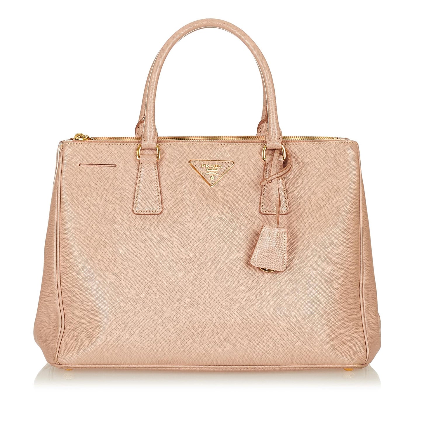 Prada Lux Galleria Double Satchel Shg Saffiano Zip Satchel Bag