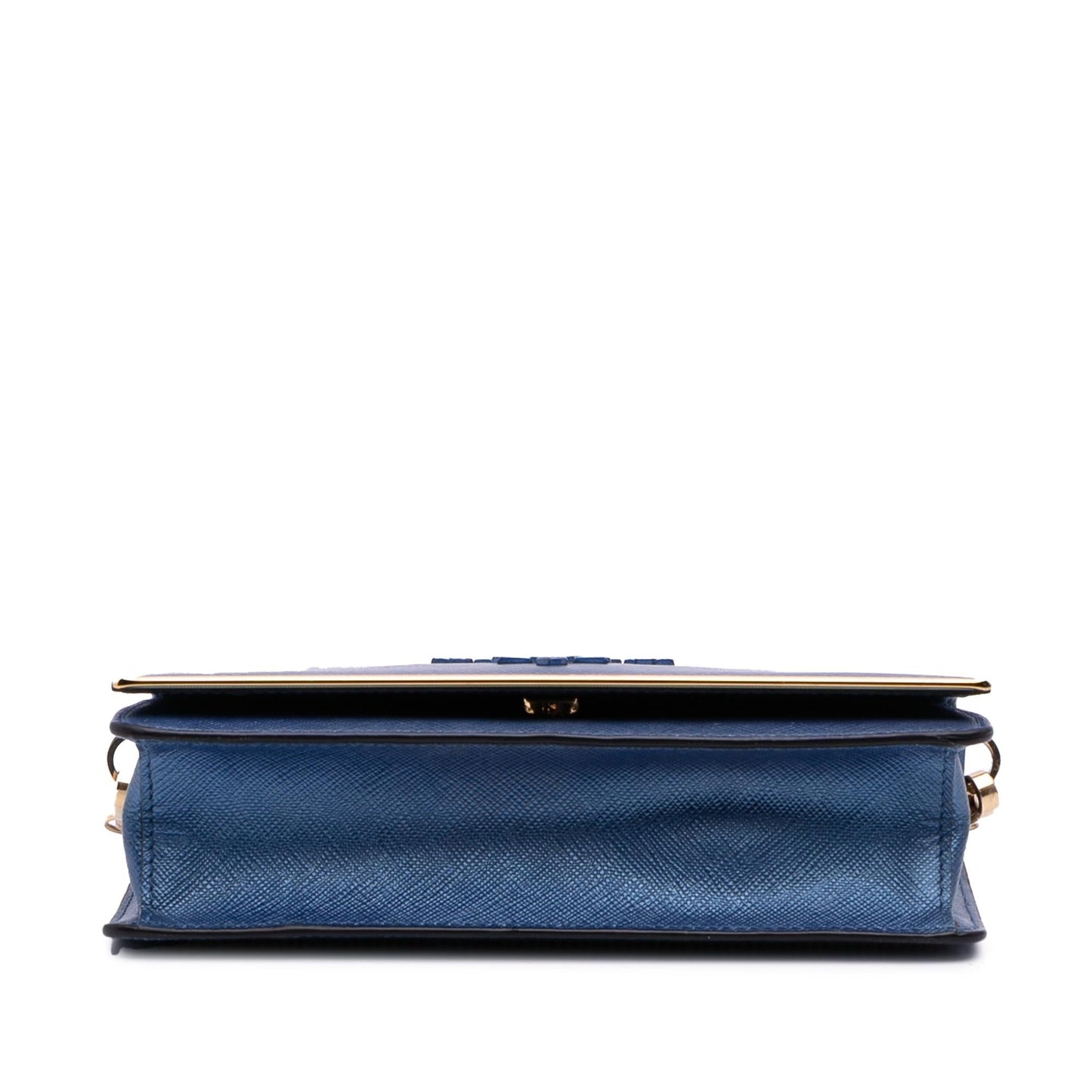 Prada Lux Bar Crossbody Metal Saffiano Chain Crossbody Bag