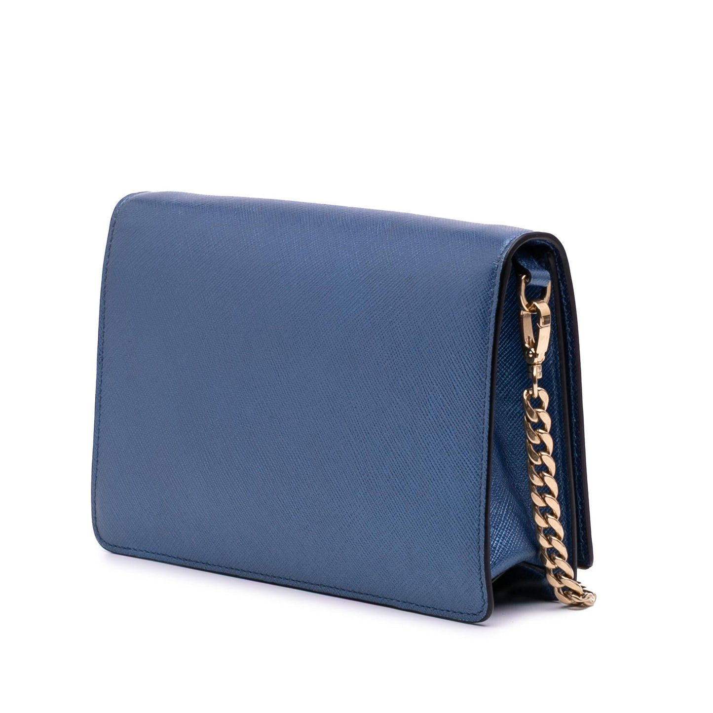 Prada Lux Bar Crossbody Metal Saffiano Chain Crossbody Bag