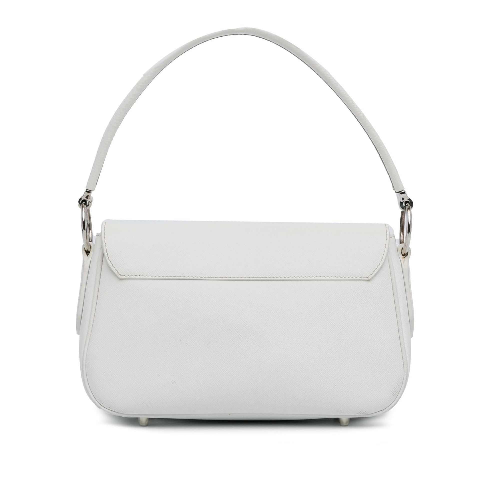 Prada Lux Pushlock Shoulder Bag Saffiano Flap