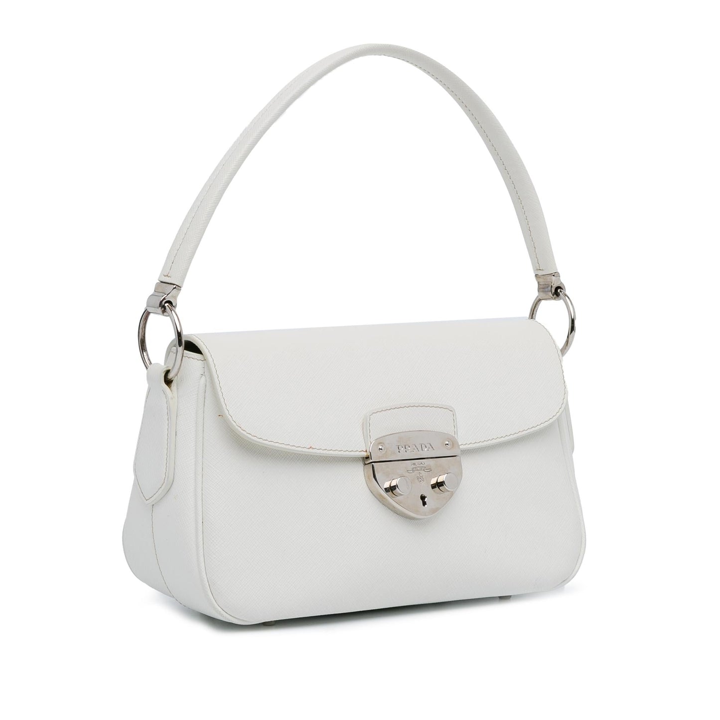 Prada Lux Pushlock Shoulder Bag Saffiano Flap Flap Shg Mwdthv