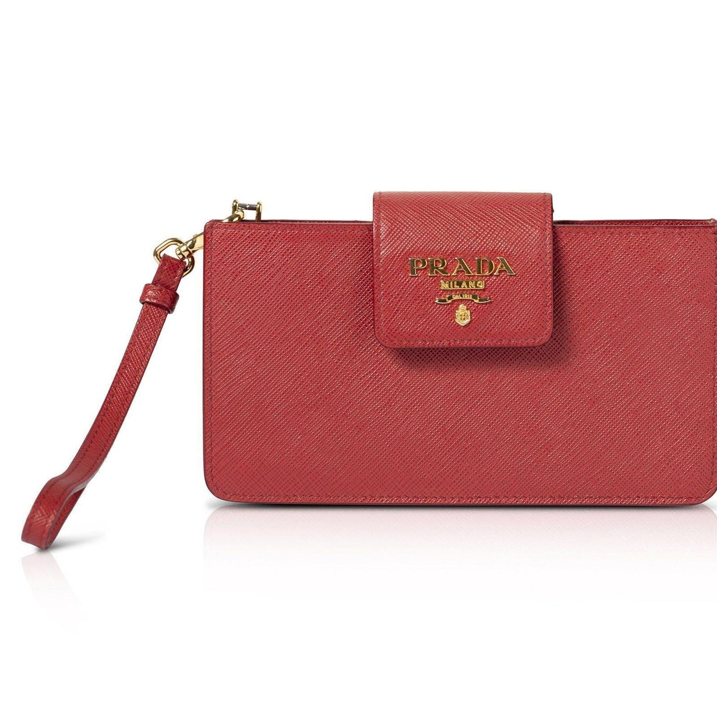 Prada Saffiano Phone Wristlet Handbag Travel Bag