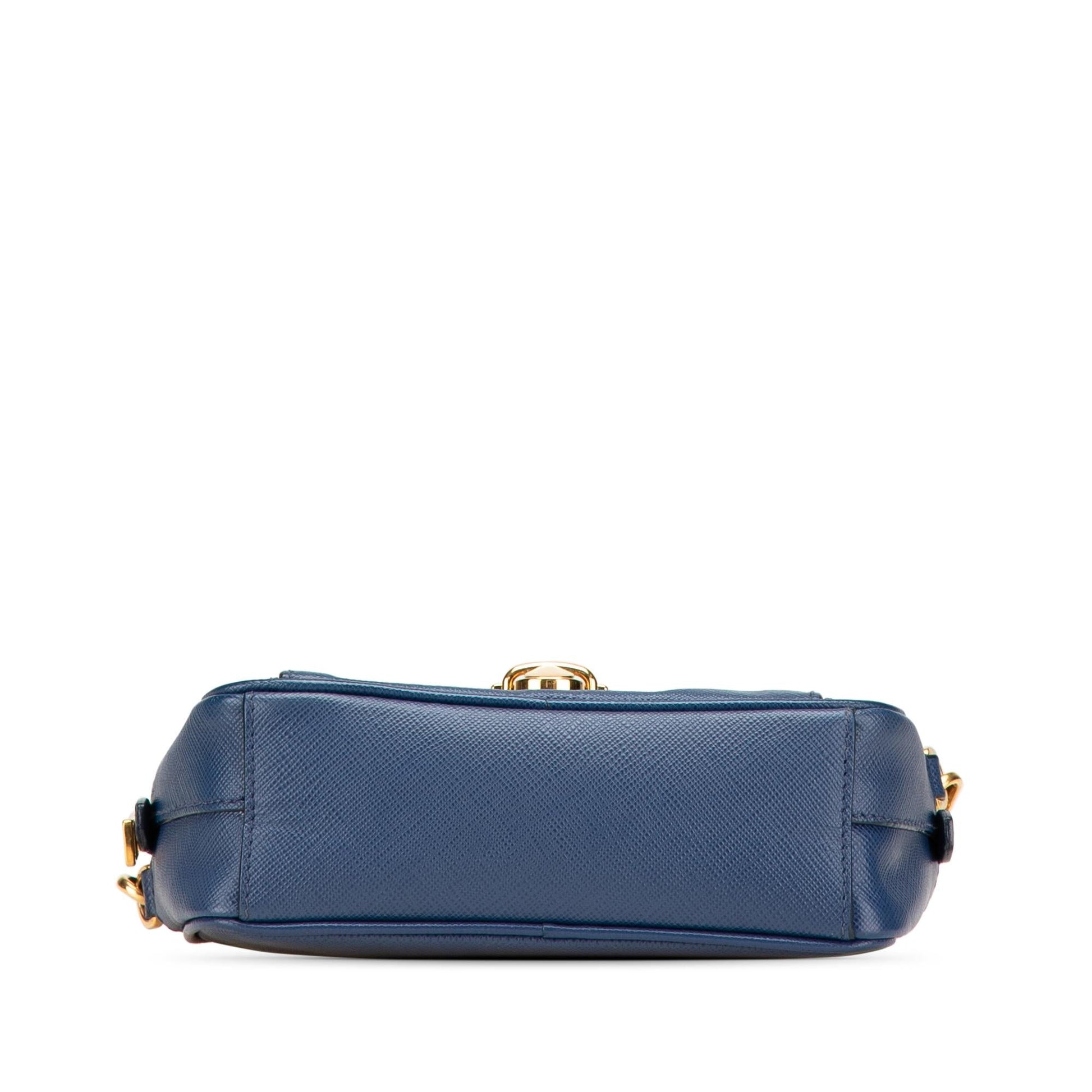 Prada Push Lock Pocket Camera Bag Saffiano Crossbody Bag