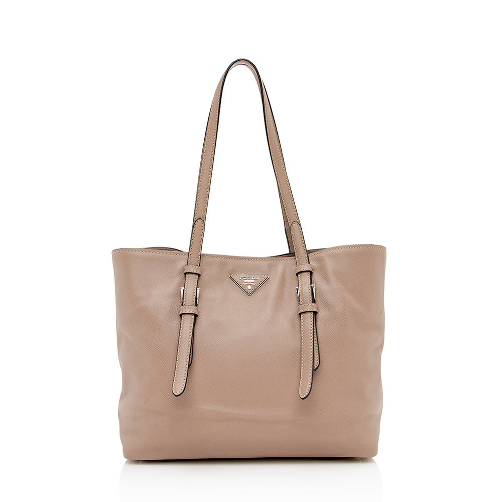 Prada Soft Tote Shf Leather Saffiano Tote Bag