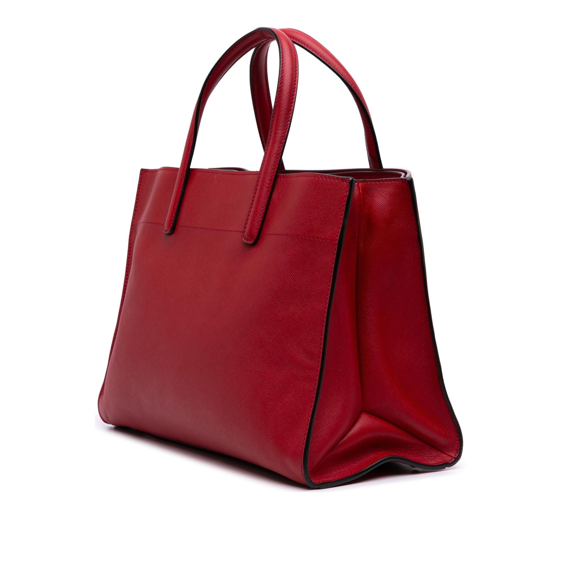 Prada Soft Triple Pocket Tote Saffiano Tote Bag Pocket Tote 4