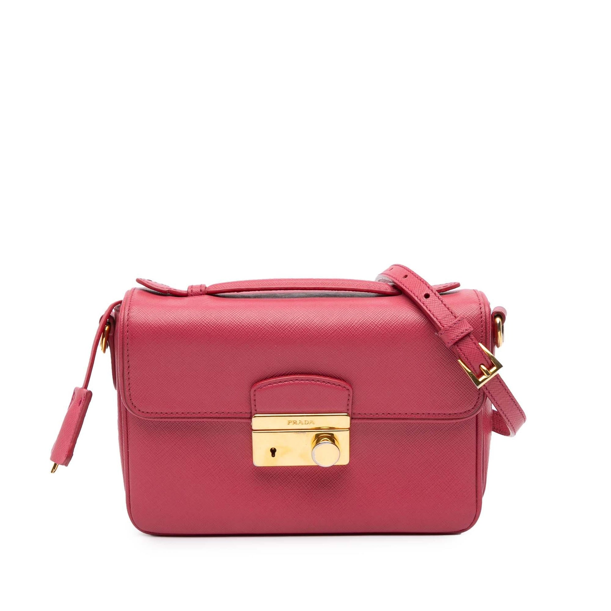 Prada Sound Lock Satchel Saffiano Satchel Bag Lock Satchel 1