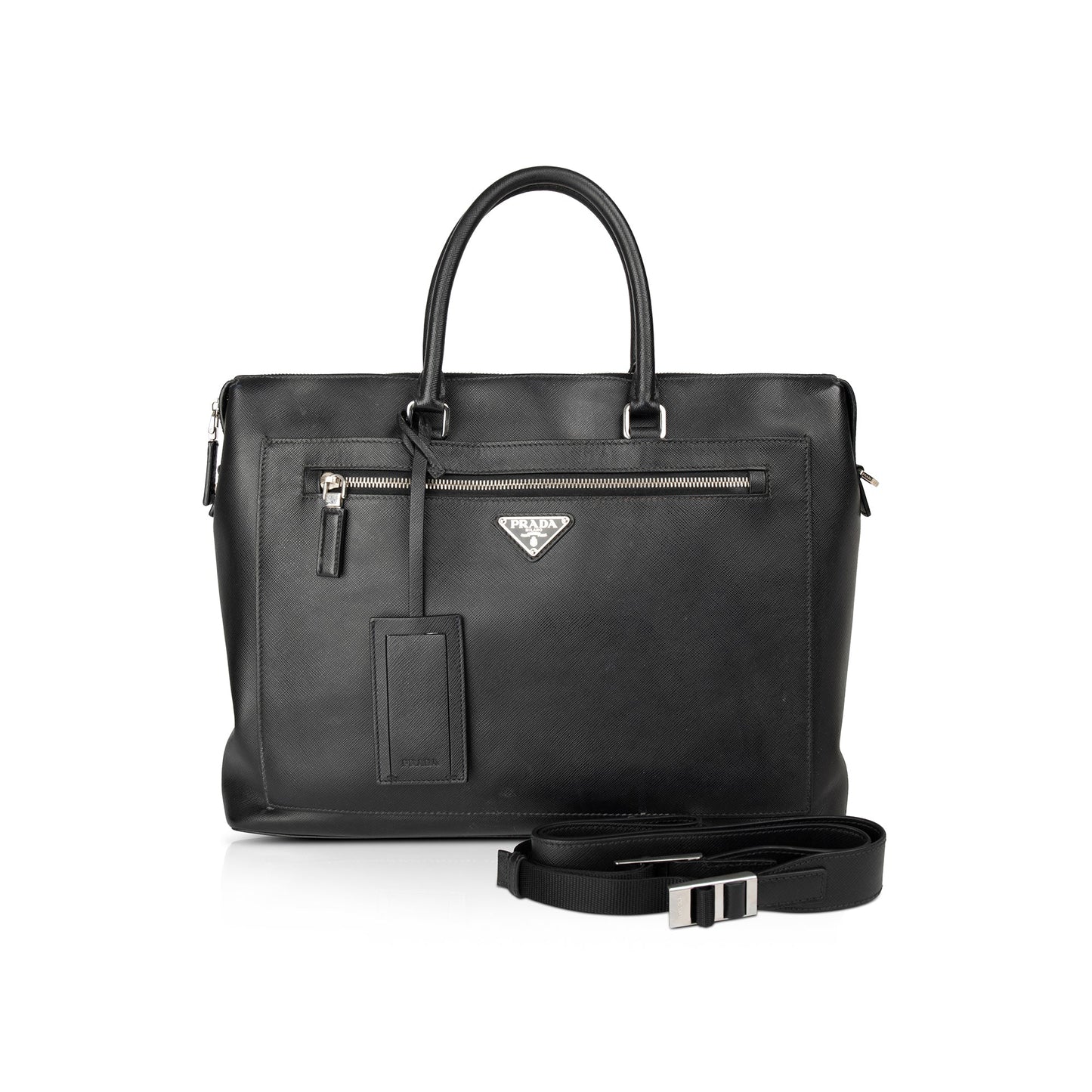 Prada Saffiano Travel Briefcase Handbag Travel Bag