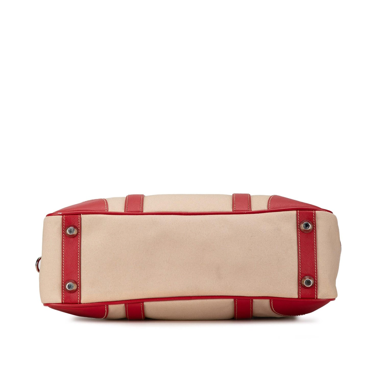 Prada Trimmed Briefcase Shg Hgtcfn Tote Bag Canvas Saffiano