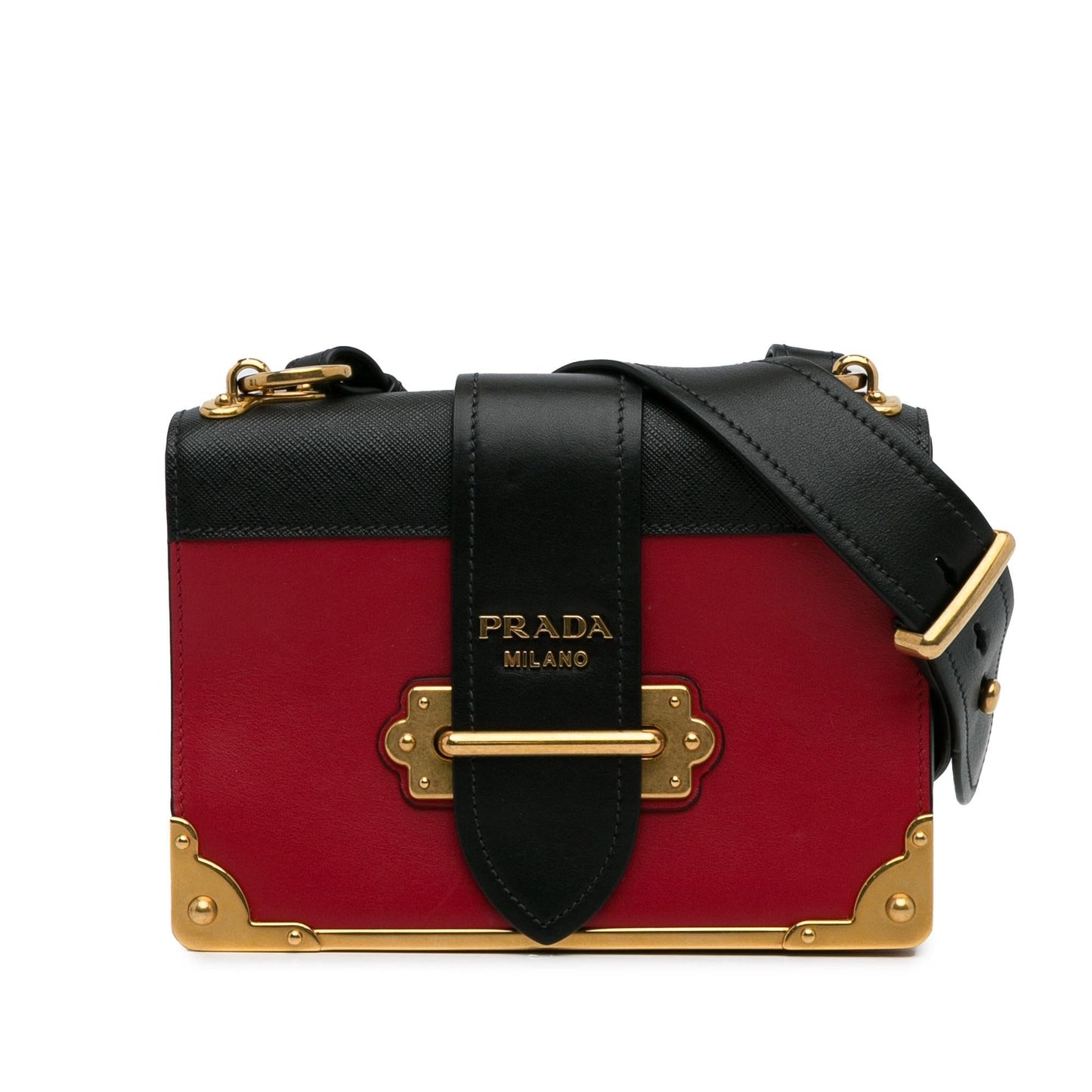 Prada Trimmed City Calf Cahier Shg 1S5Gud Crossbody Bag Saffiano