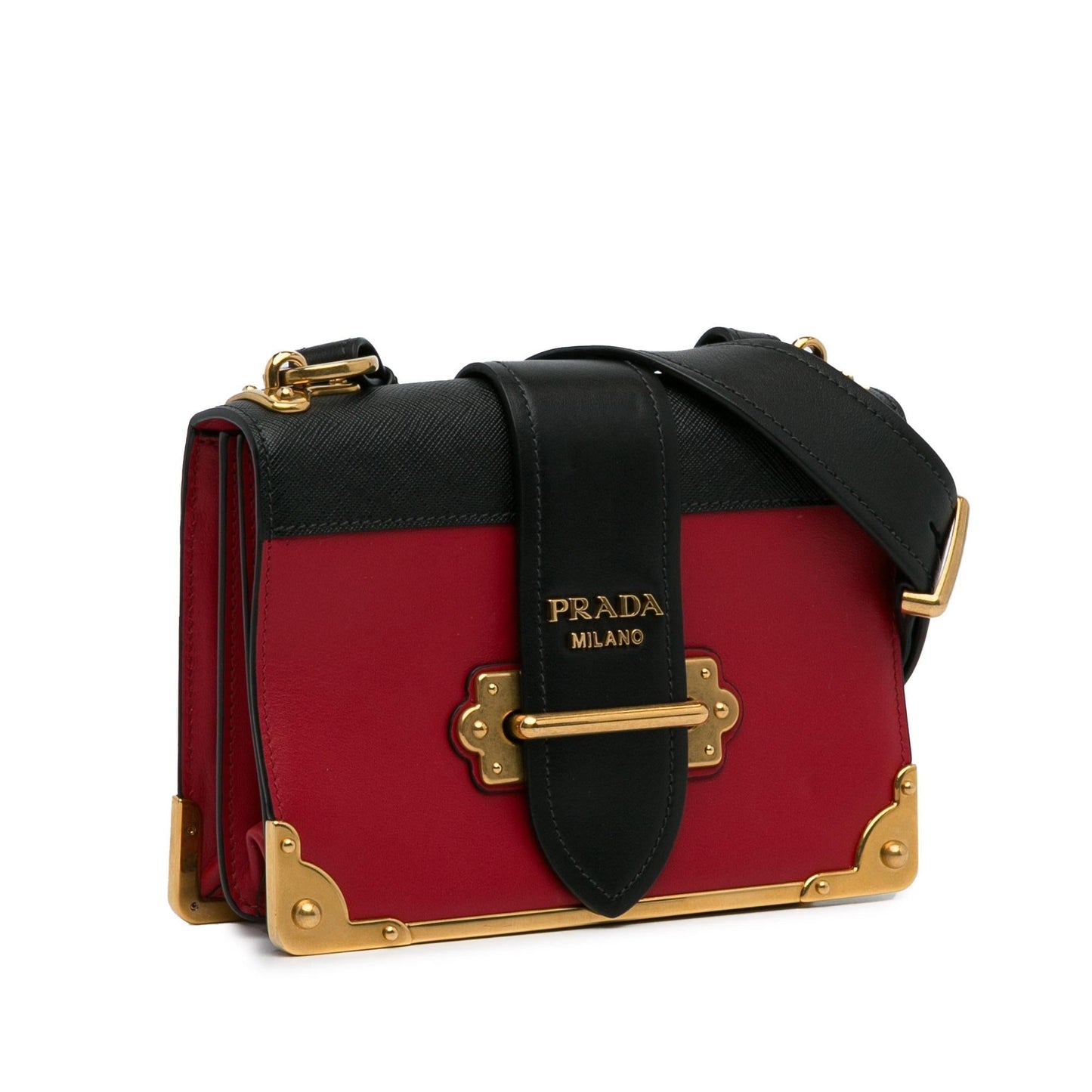 Prada Trimmed City Calf Cahier Shg 1S5Gud Crossbody Bag Saffiano