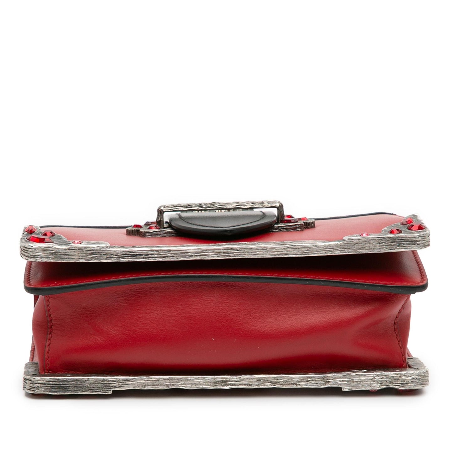 Prada Trimmed City Calf Crystal Cahier Crossbody Saffiano Crossbody Bag Cahier Crossbody 2