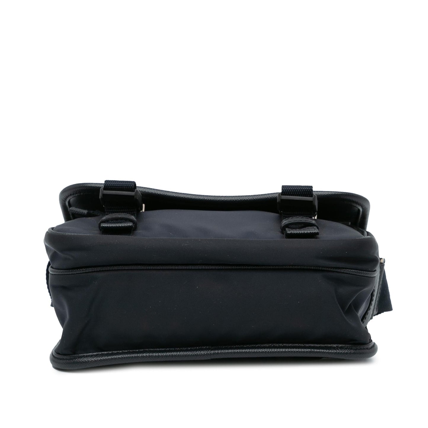 Prada Trimmed Double Buckle Messenger Bag Saffiano Crossbody Bag