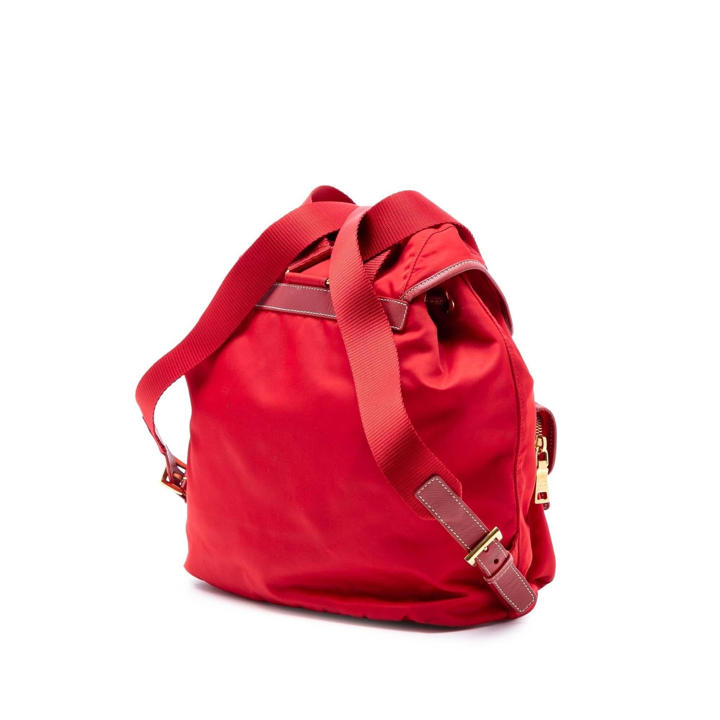 Prada Trimmed Tessuto Backpack Saffiano
