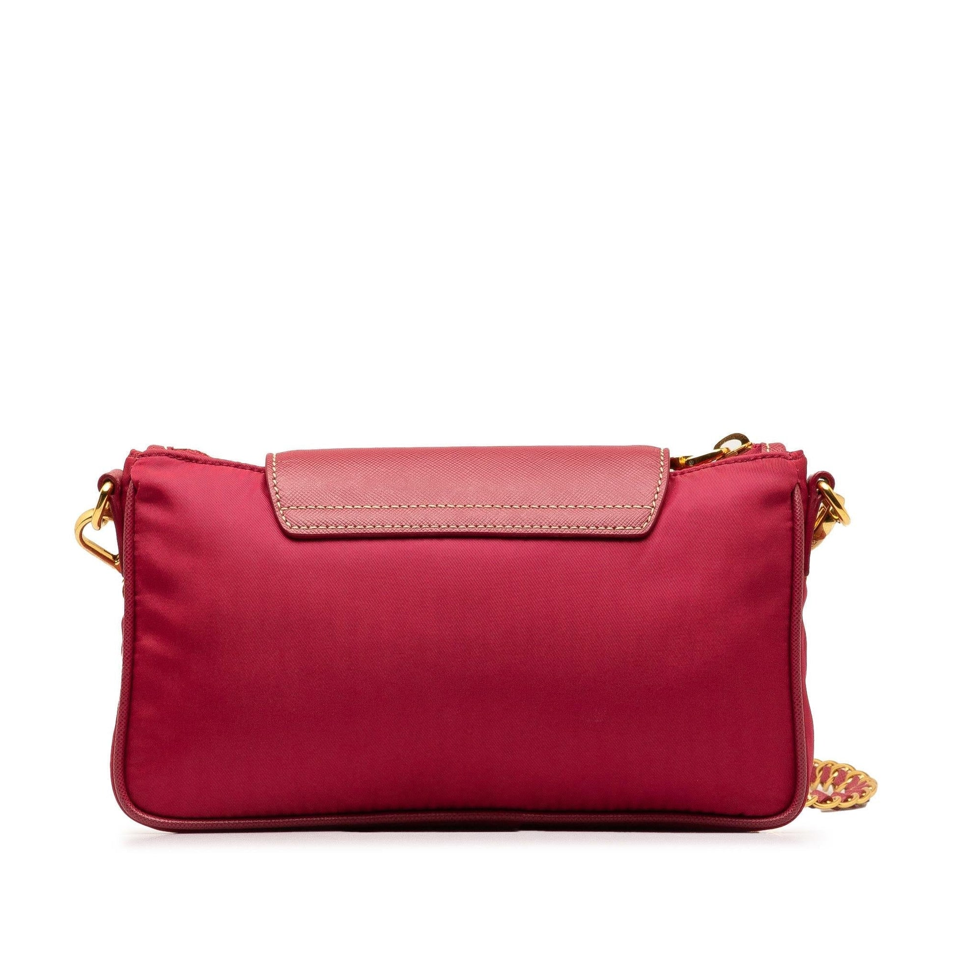 Prada Trimmed Tessuto Crossbody Shg Oe69Mh Saffiano Chain Crossbody Bag