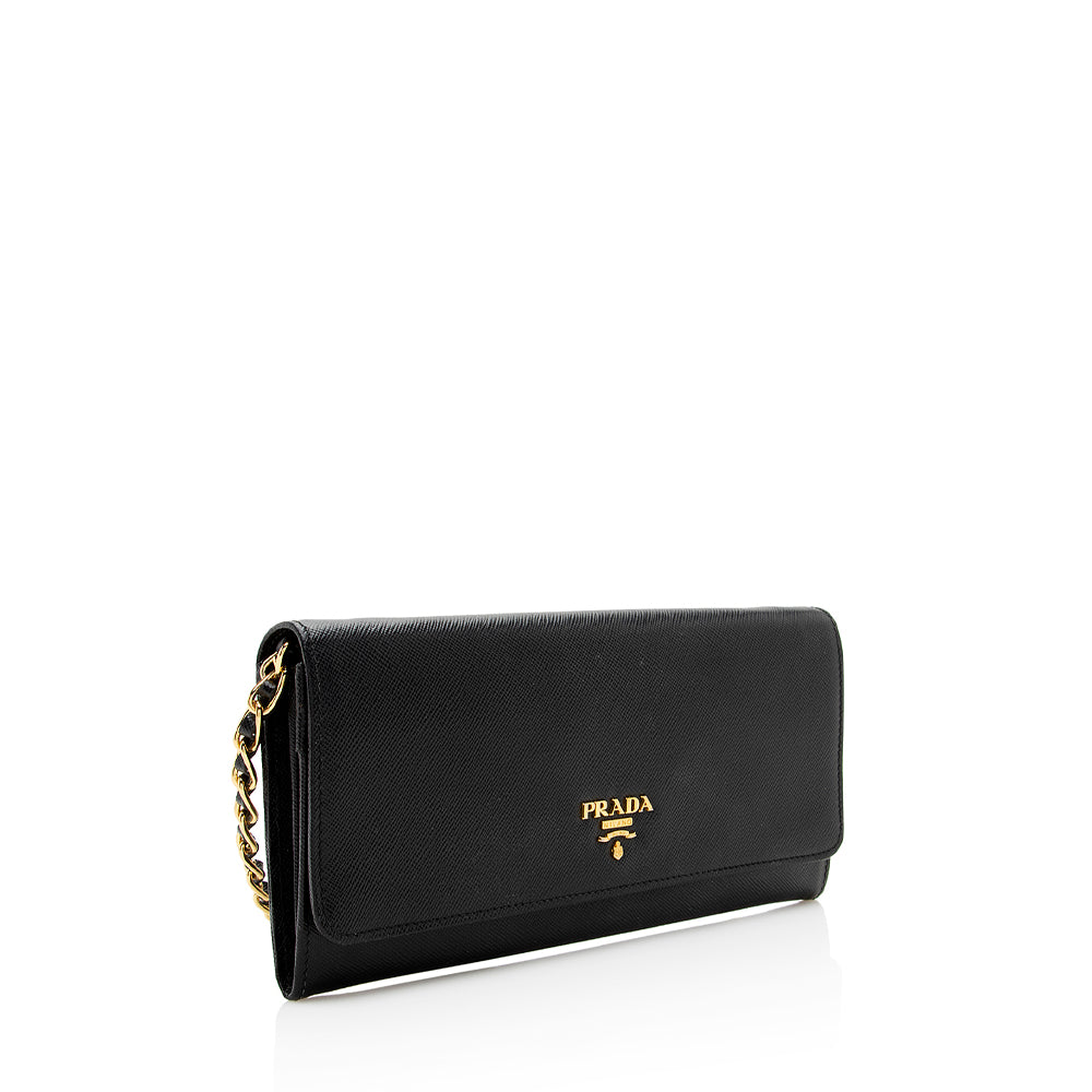 Prada Wallet On Bag Shf Saffiano Chain Shoulder Bag