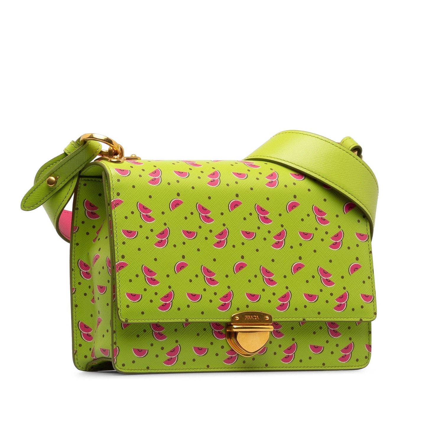 Prada Watermelon Crossbody Bag Shg Tq3Kmw Saffiano Flap