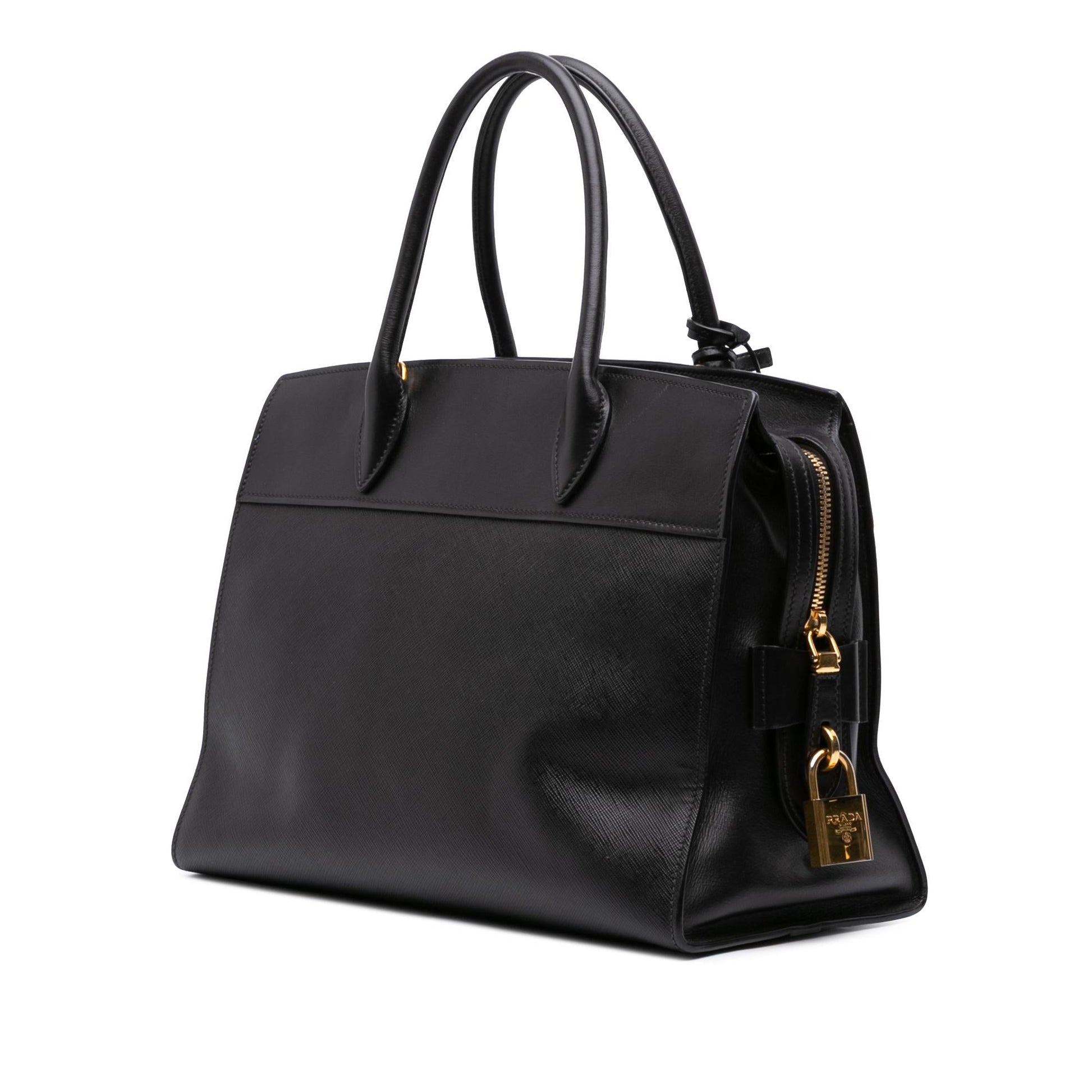 Prada And City Calf Esplanade Satchel Saffiano Satchel Bag