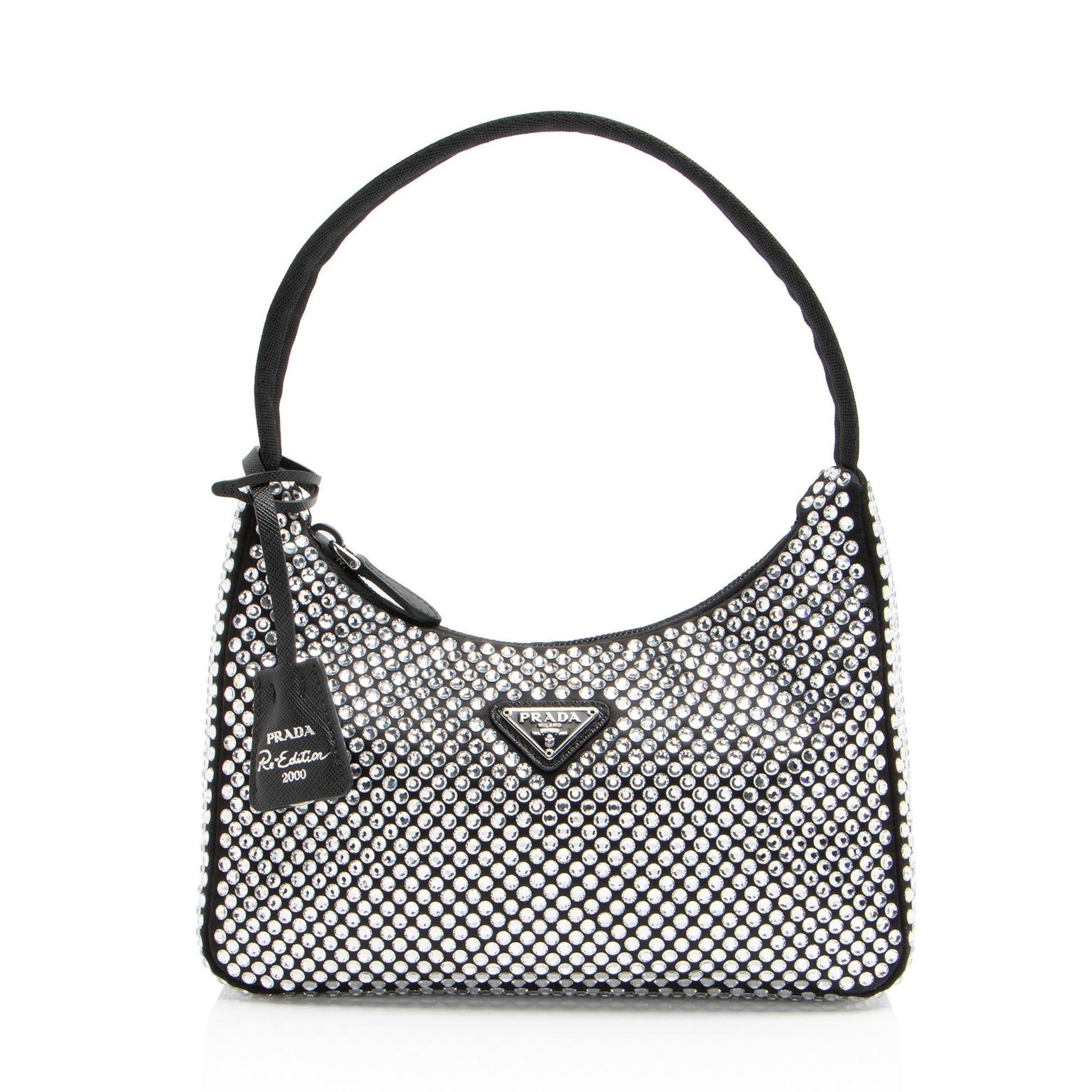 Prada Crystal Re Edition Bag Shf Mpo4Yn Satin Mini Shoulder Bag