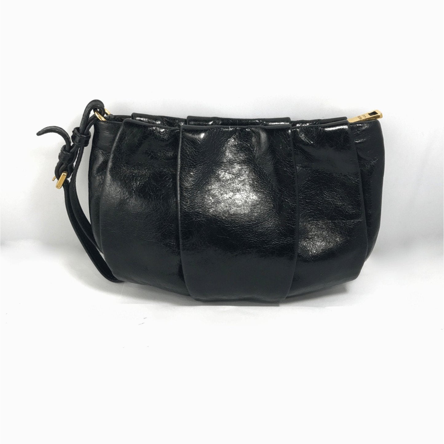 Prada Shine Vitello Rosso Wristlet Handbag Travel Bag
