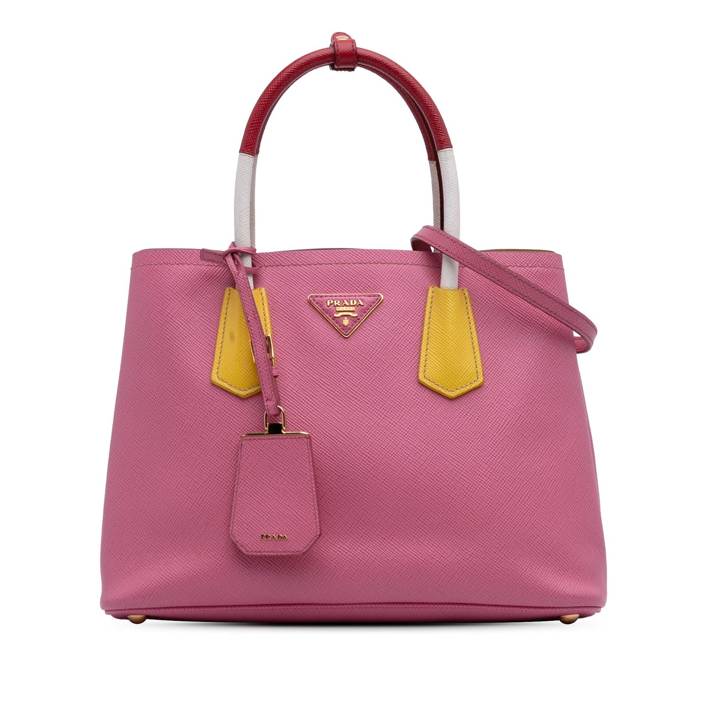 Prada Bicolor Cuir Double Satchel Saffiano Small Satchel Bag Double Satchel 1