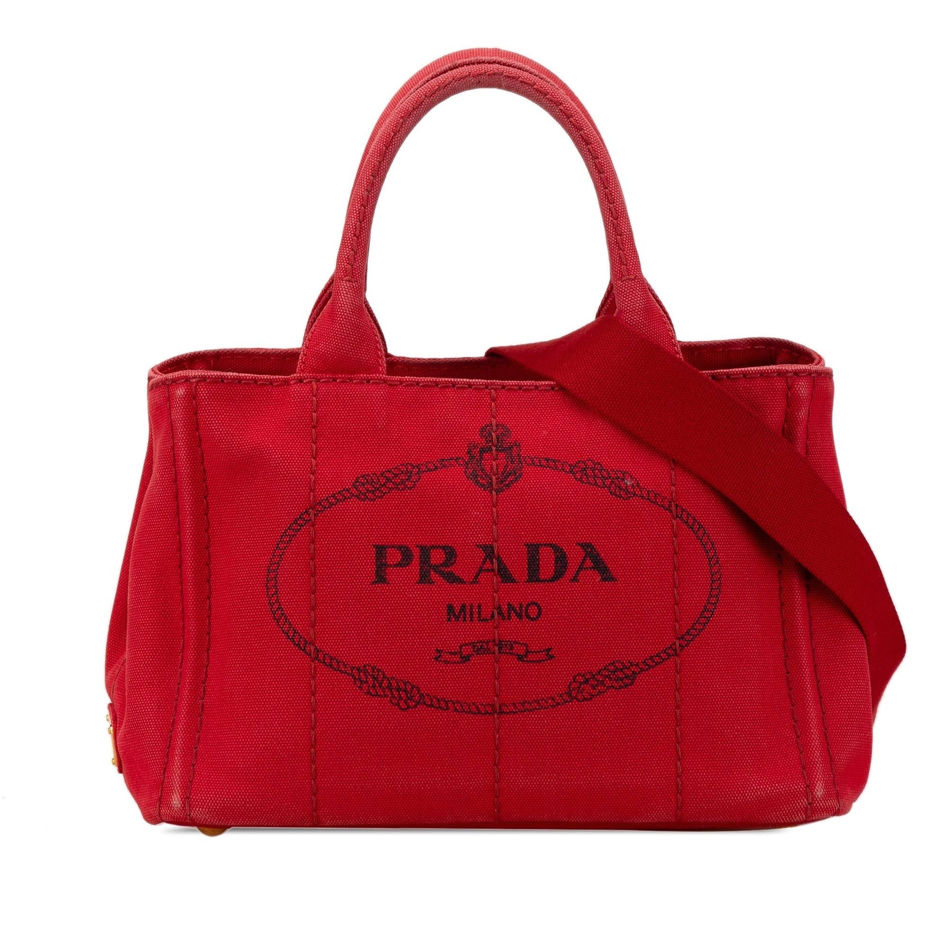 Prada Canapa Satchel Small Logo Satchel Bag