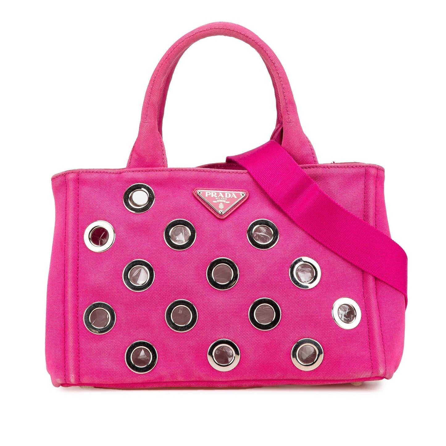 Prada Canapa Grommet Satchel Canvas Small Satchel Bag Grommet Satchel 1