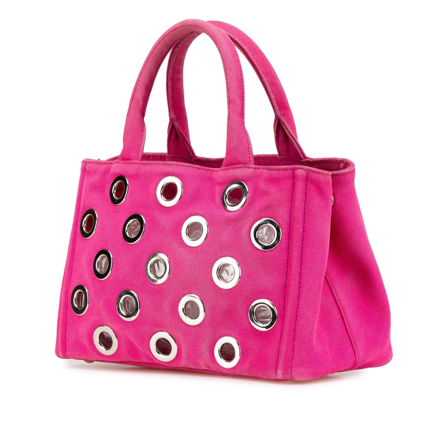 Prada Canapa Grommet Satchel Canvas Small Satchel Bag Grommet Satchel 1