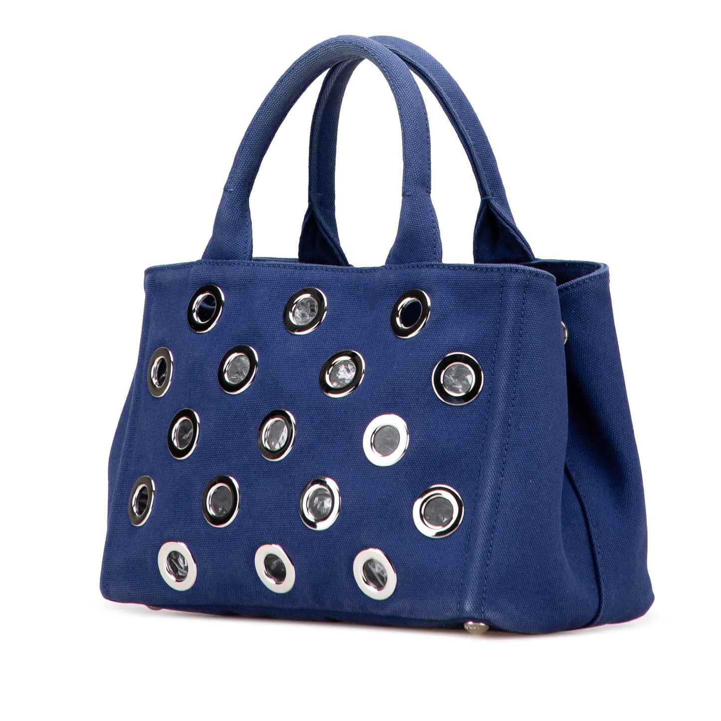 Prada Canapa Grommet Satchel Canvas Small Satchel Bag Grommet Satchel 2
