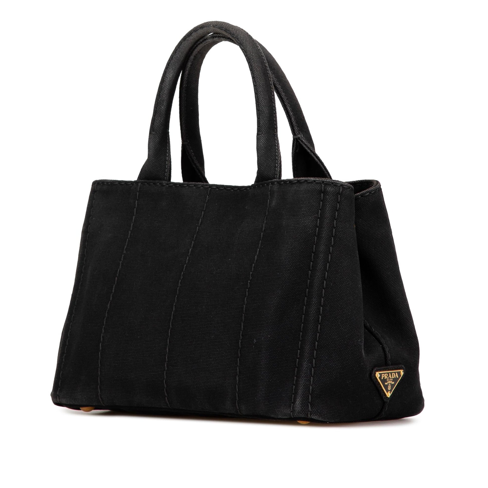 Prada Canapa Satchel Canvas Small Logo Satchel Bag