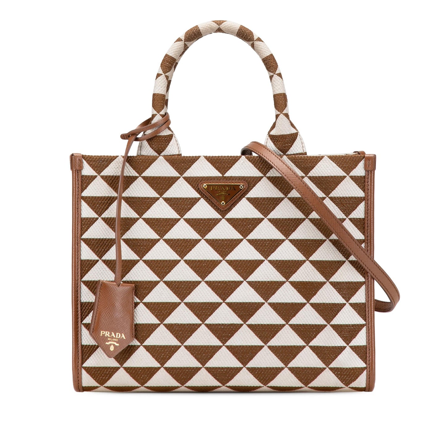 Prada Symbole Triangolo Satchel Canvas Small Satchel Bag Triangolo Satchel 1