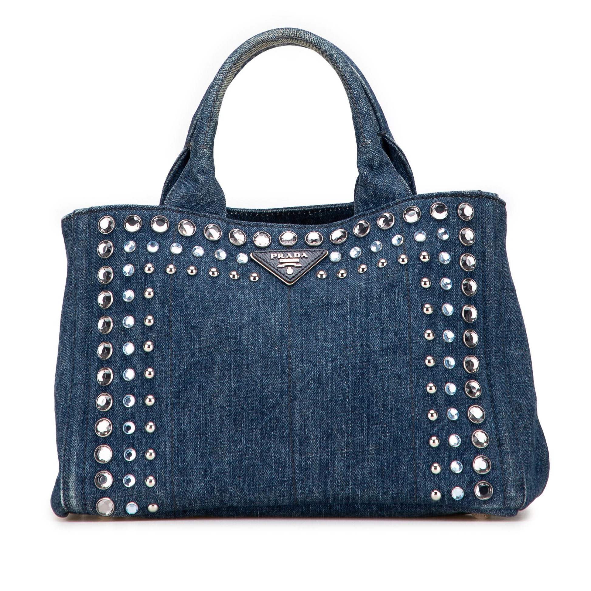 Prada Canapa Bijoux Satchel Denim Small Satchel Bag Bijoux Satchel 1