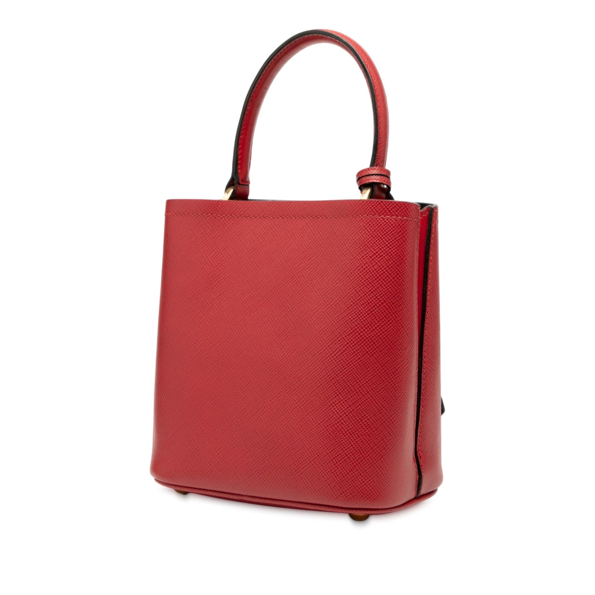 Prada Embellished Cuir Panier Satchel Saffiano Small Satchel Bag