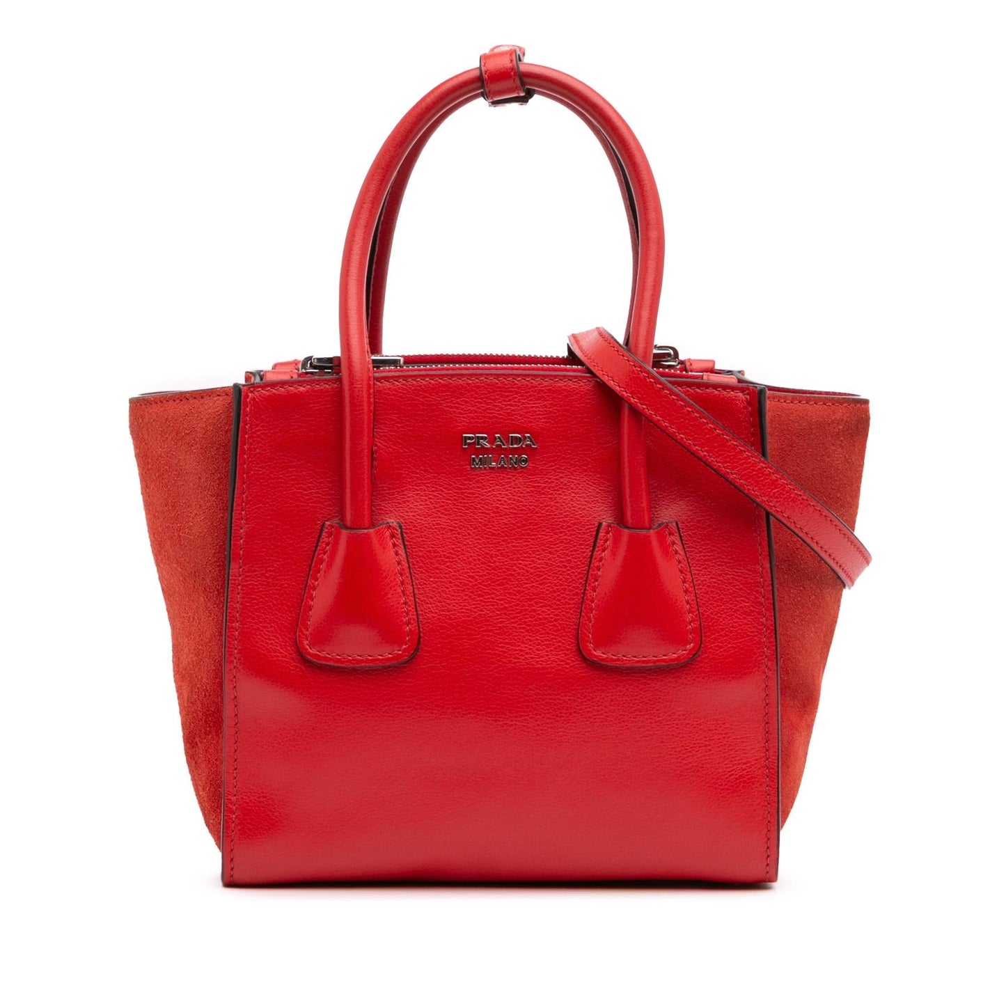 Prada Glace Calf Twin Pocket Satchel Small Satchel Bag