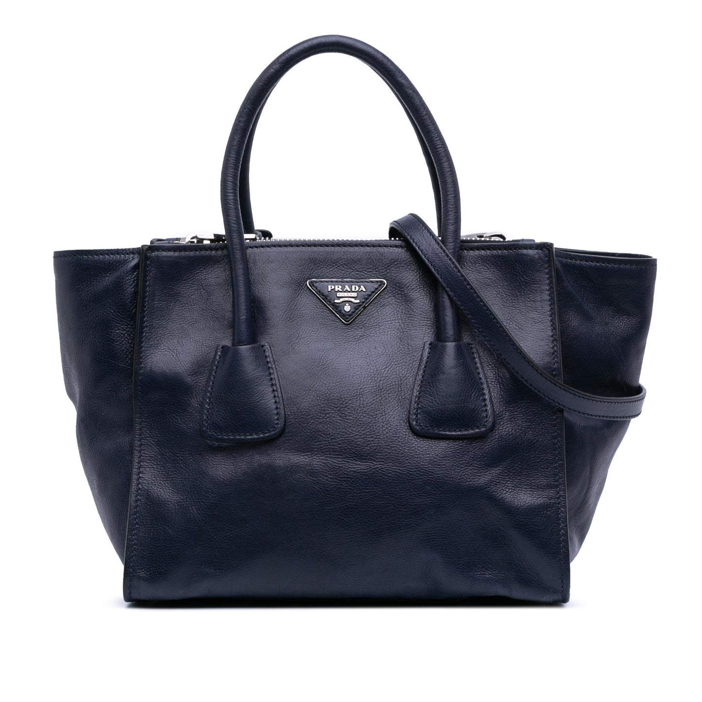 Prada Glace Calf Twin Pocket Satchel Small Satchel Bag Pocket Satchel 1