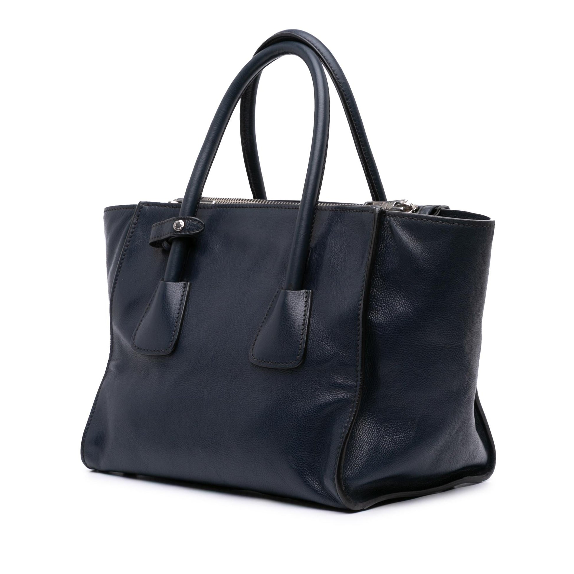 Prada Glace Calf Twin Pocket Satchel Small Satchel Bag Pocket Satchel 2
