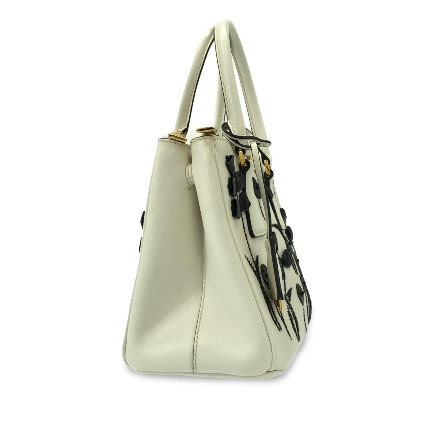 Prada Galleria Floral Double Shg D58Tor Satchel Bag Saffiano Small Zip