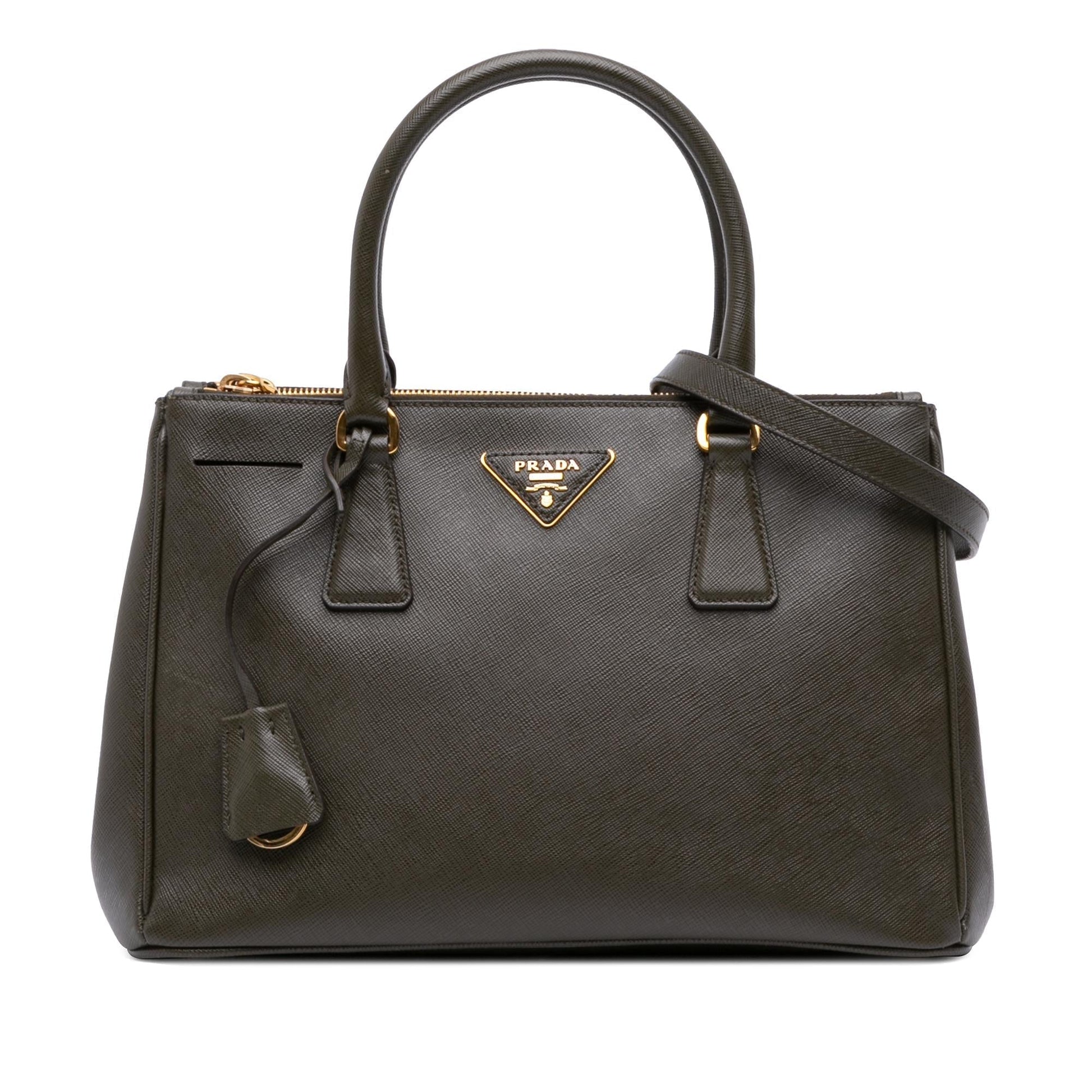 Prada Lux Galleria Double Satchel Saffiano Small Zip Satchel Bag Zip Satchel 4