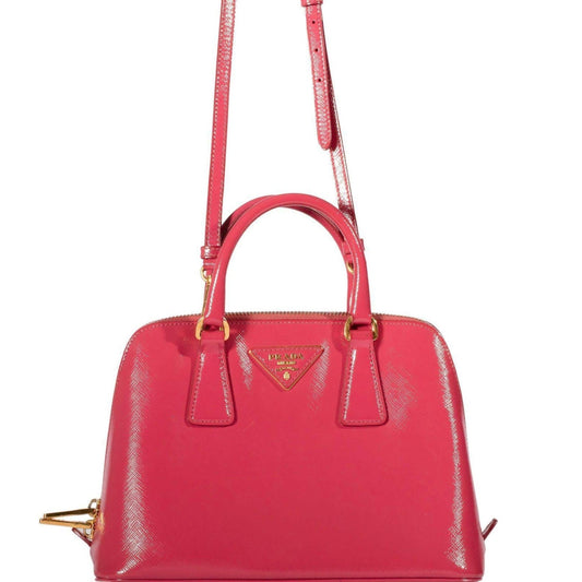 Prada Saffiano Vernice Promenade Bag Small Travel Bag