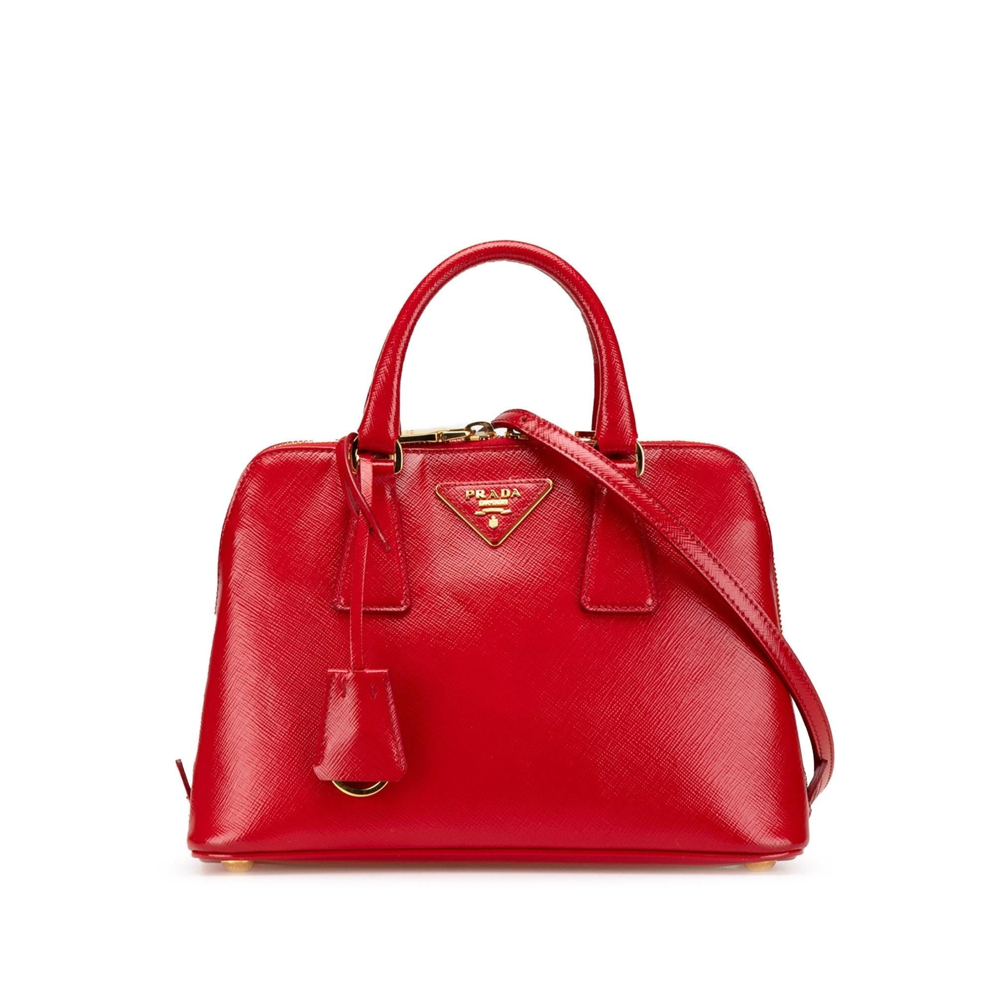 Prada Vernice Promenade Satchel Saffiano Small Satchel Bag