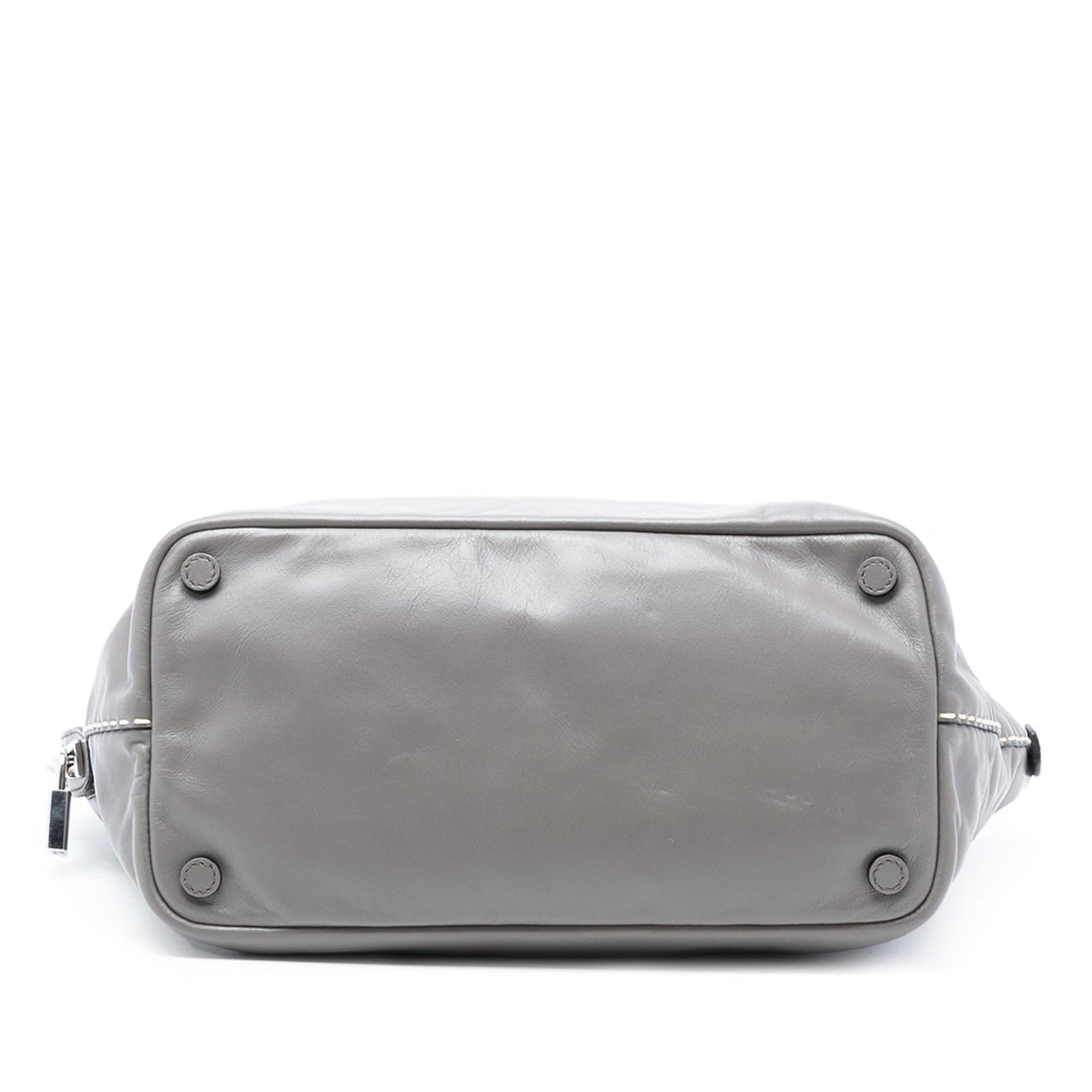 Prada Smooth Calfskin Hand Stitched Double Handle Satchel Satchel Bag