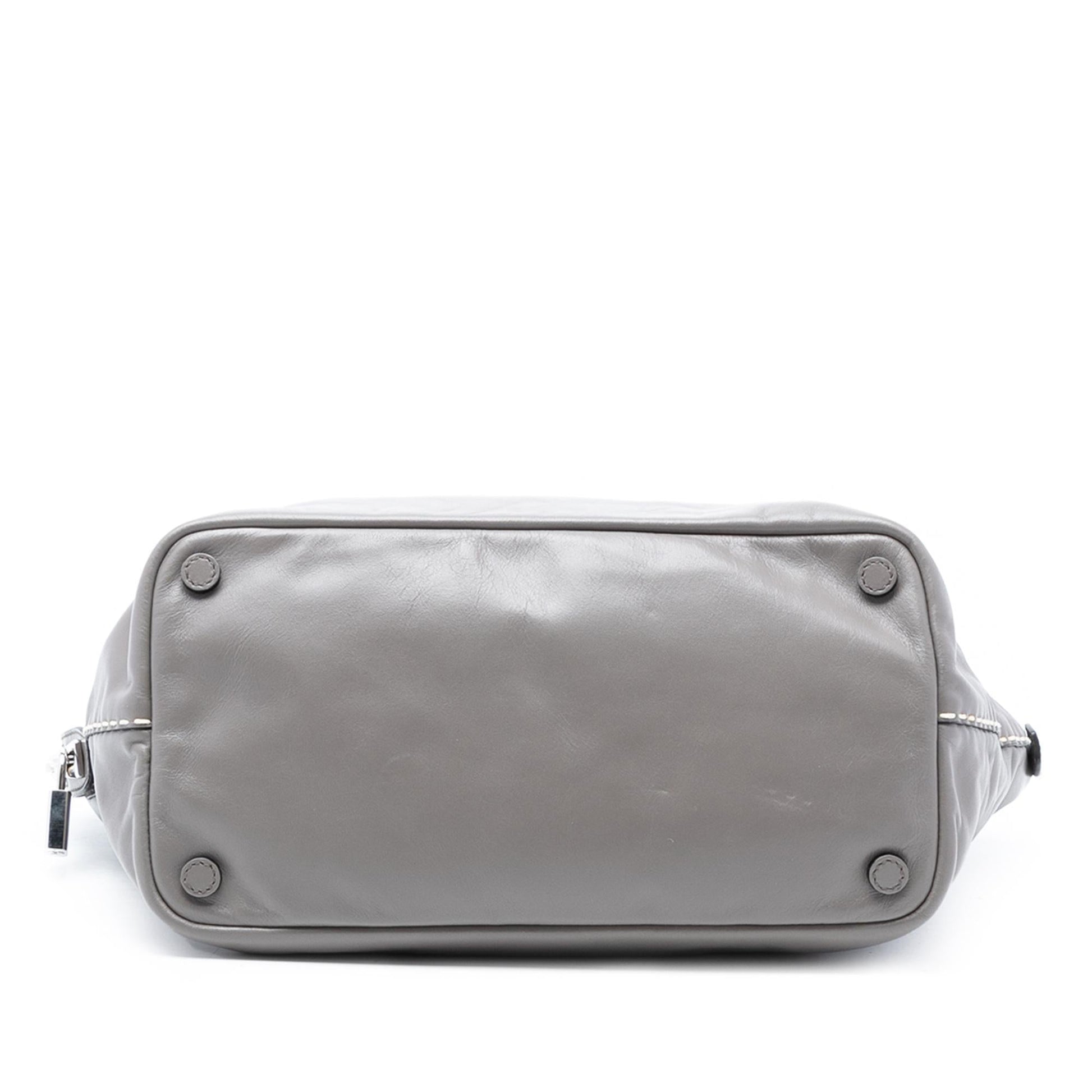 Prada Smooth Calfskin Hand Stitched Double Handle Satchel Satchel Bag