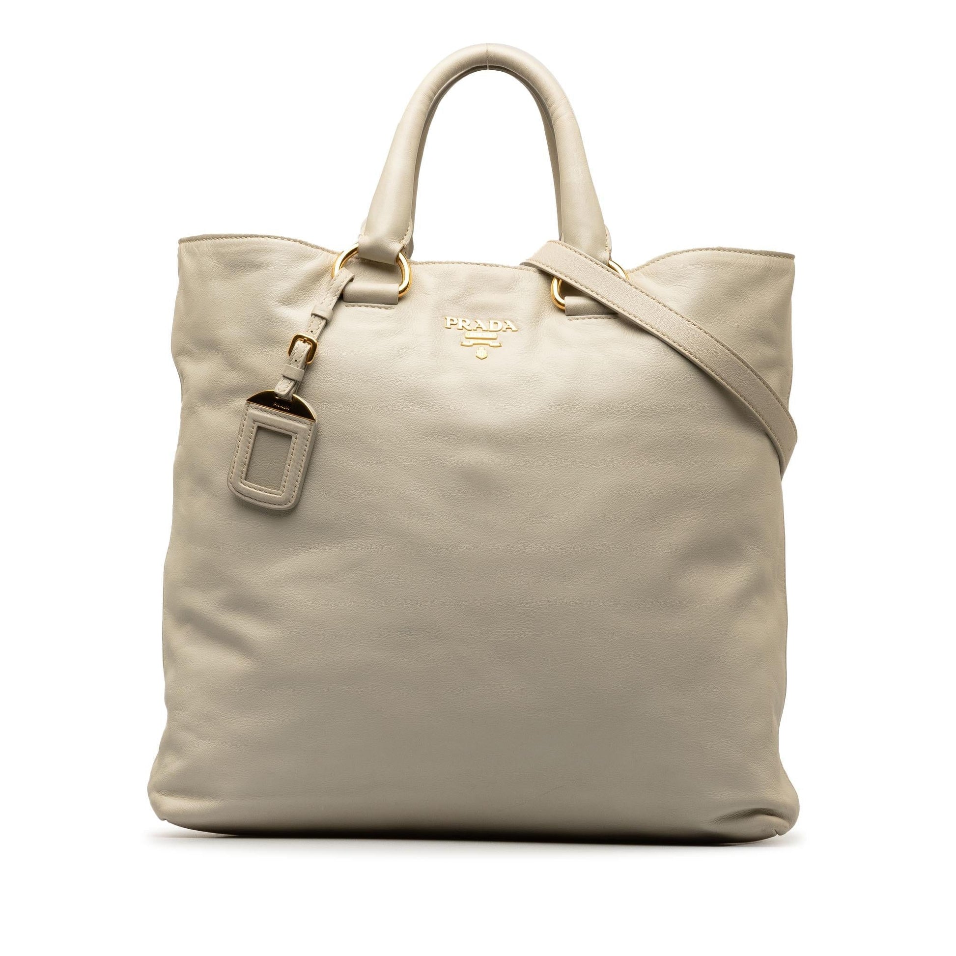 Prada Soft Calf Convertible Shopper Tote Shg Thmpya Tote Bag