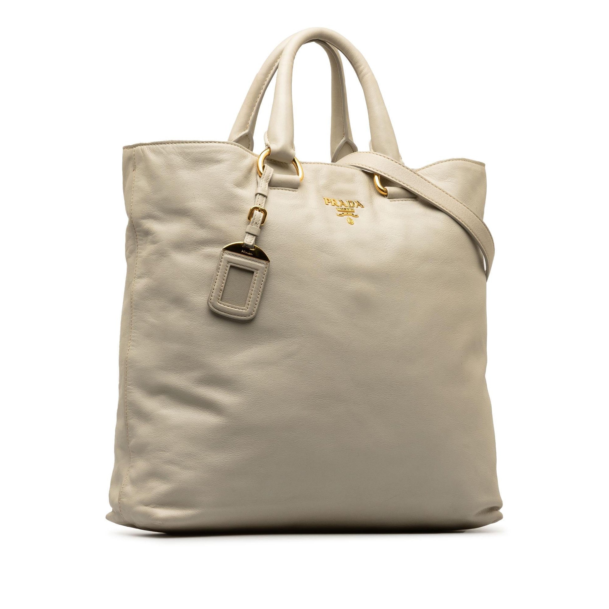 Prada Soft Calf Convertible Shopper Tote Shg Thmpya Tote Bag